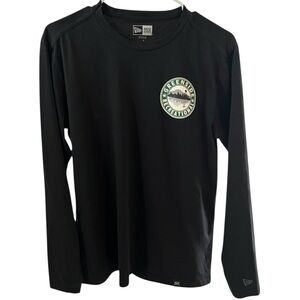 New Era Long Sleeve Black Tee Greenside Recreational PNW Dispensary Merch- Small